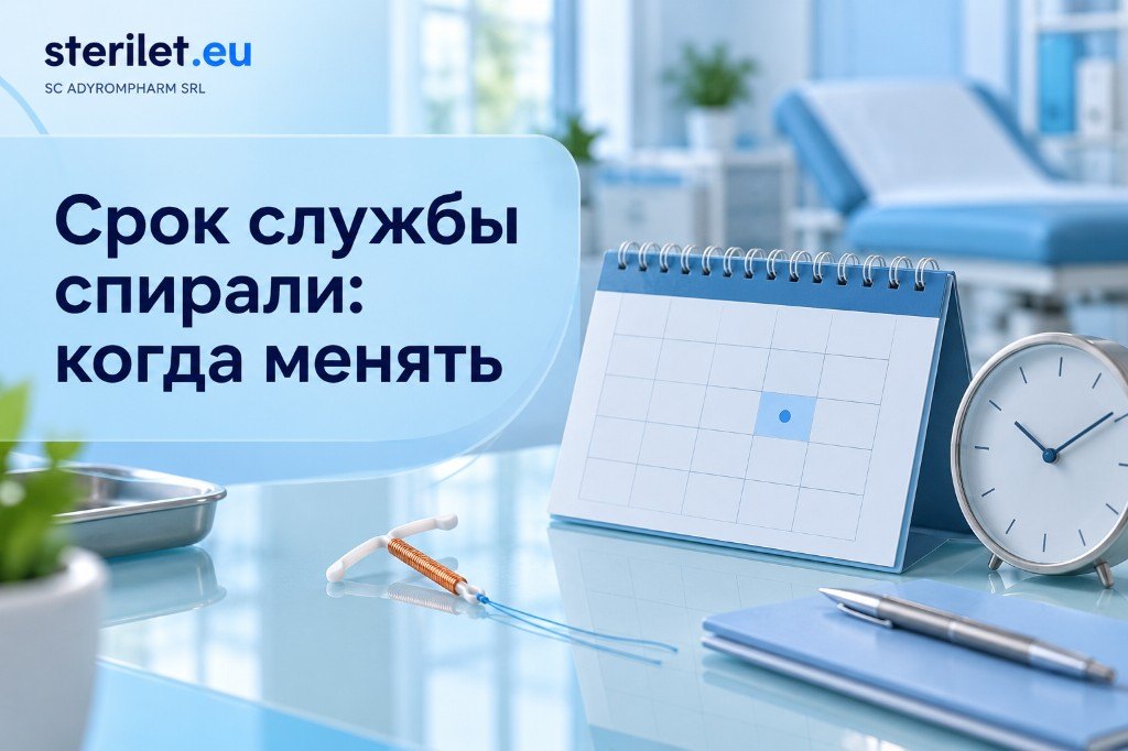 Календарь, часы и внутриматочная спираль на столе. Иллюстрация к статье о сроке службы спирали.